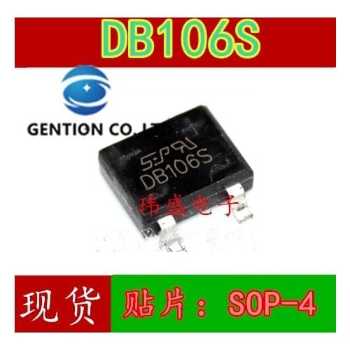 50PCS Bridge rectifier bridge pile fangqiao DB106 DB106S SOP-4 1 a/600 v in stock 100% new and original