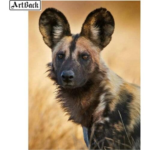 5d diamond painting hyena african animal dog full square drill diamond embroidery kit 3d diamond mosaic wall sticker