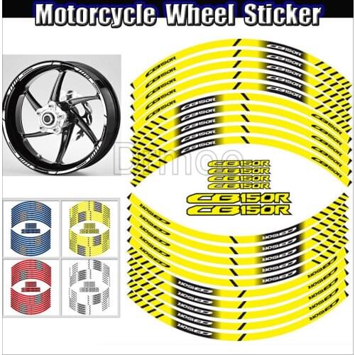 Motorcycle Accessories Sticker Edge Outer Auto Tire Rim Strips Stickers Wheel Decals Set For Honda CB150R CB 150R