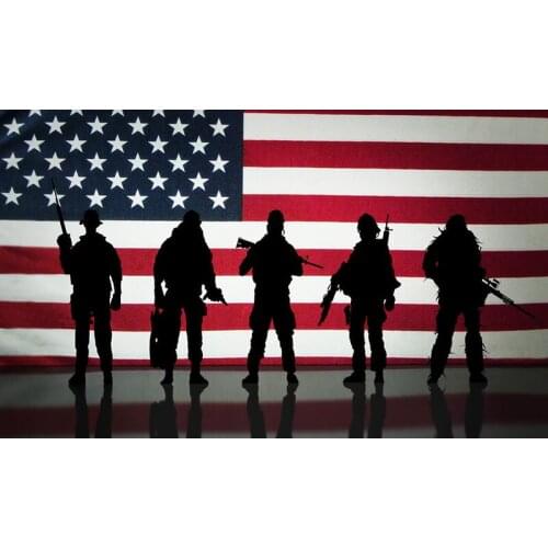 American Soldier Poster Flag Polyester custom any hobby history USA FLAG BANNER