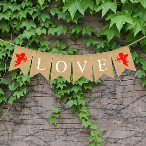Banner Heart Shape Design Hanging Ornament Valentines Day Decoration for Party