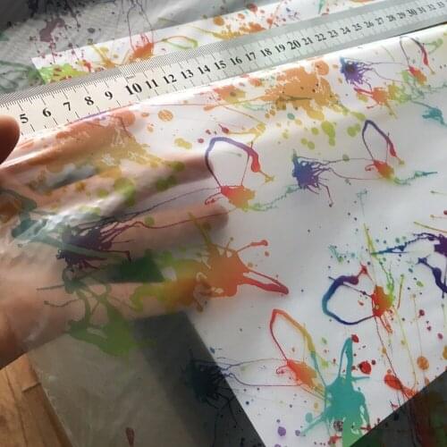 Free shipping NO.HF058 Colorful Watercolor Design Water Transfer Printing Film Hydrographic Film 0.5m*10m