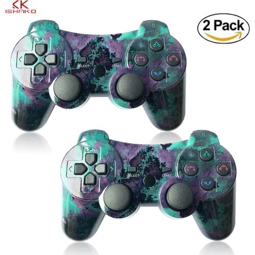 K ISHAKO 1pcs/2pcs Wireless Bluetooth Controller For PS3 PC Gamepad For SONY PS3 Playstation 3 dualshock game pad Joystic
