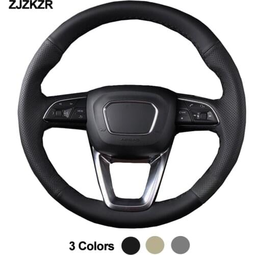 Car Auto Steering-Wheel Cover For Audi A4 (B9) Avant Allroad Q3 Q5 SQ5 Q7 SQ7 Q8 SQ8 Funda Volante Car Accessories Stuurhoes