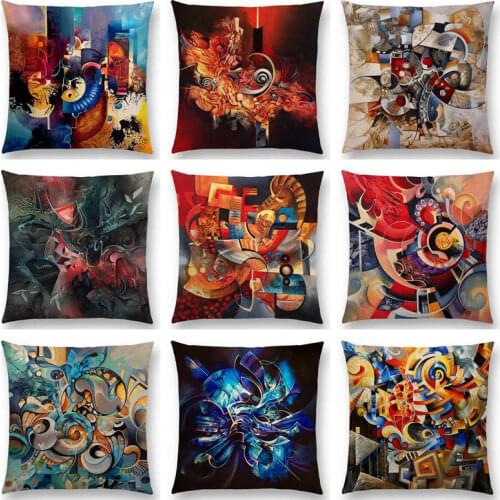 3d Print Gorgeous Abstract Painting Sculpture Mysterious Pattern Fantastic Flowers Cushion Cover Decor Sofa Throw Pillow Case