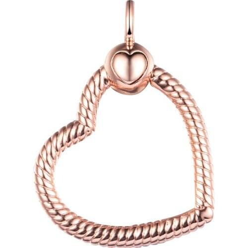 CKK Silver 925 Jewelry Moments Heart Charm Pendant For Women Gift Sterling Original Necklace