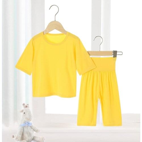 Childrens Cotton Clothes Girls Pyjamas Suits Kids Sleepwear Summer Boys Clothes Nightwear Baby Girls Homewear Pajamas Sets