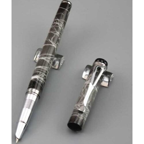 DKW Stationery Luxury Metla Gift Pen 0.38mm Fine Nib Fountain Pen Black Silver Ink Pens business Gift