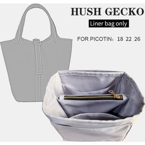 For Picotin 18 22 26 Insert Bags Organizer Makeup Handbag Organize Inner Purse Portable base shaper Premium nylon (Handmade