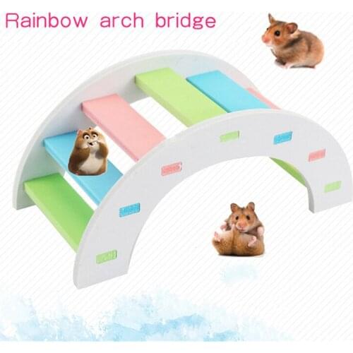 Pet Hamster Wooden Bridge Chinchilla Hamster Toy Wooden Bridge Hamster Supplies Wooden Bridge Eco-friendly Pets Toy