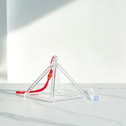 4 inches crystal singing pyramid for sound healing