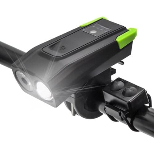 Smart Induction Bicycle Front Light USB Rechargeable Bike LED Headlight 800 Lumen Double T6 Lamp Horn Cycle Flashlight 4000mAh