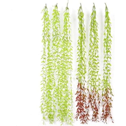 Fake Plants Wall Hanging Simulation Plant Rattan Artificial Plants Flowers Wedding Decoration Home Decor Leaf Plants Room Decor