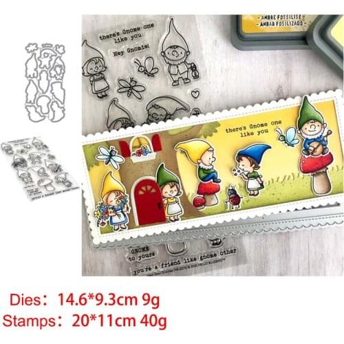Christmas Girls Boys 2021 New Seal Stamp with Cutting Dies Stencil DIY Scrapbooking Embossing Photo