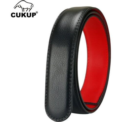 CUKUP 2nd Layer Cowskin Leather Automatic Styles Genuine Belts Strip Only for Men 35mm Width Without Buckle 130cm Length NCK1065