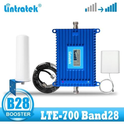 Lintratek LTE B28 700MHz Cellular Amplifier 4G Signal Booter 700 MHz Band 28 Mobile phone Repeater 4G internet 20m cable kit