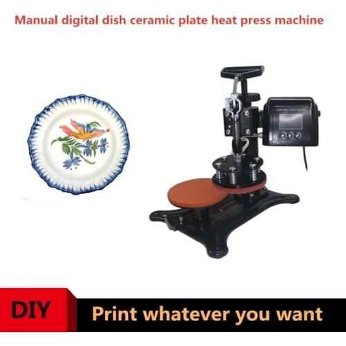 Swing Heat Press Machine For Dishes Manual Digital Ceramic Plate DIY Sublimation Heat Transfer Printing LED Display with Counter