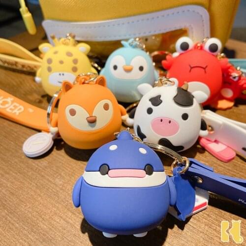 Fashion Cute Sea Animal Animation Keychain Cartoon Creative Personality Charm Keychain Men and Women Trend Backpack Car Keychain