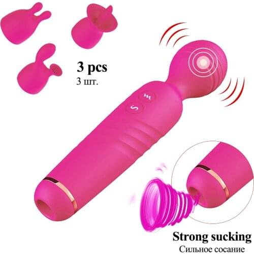 Powerful G-Spot AV Vibrator Magic Wand Muscle Massager Wireless Dildos 3 Tyles Vibrators Headgear Clitoris Stimulator Sex Toys