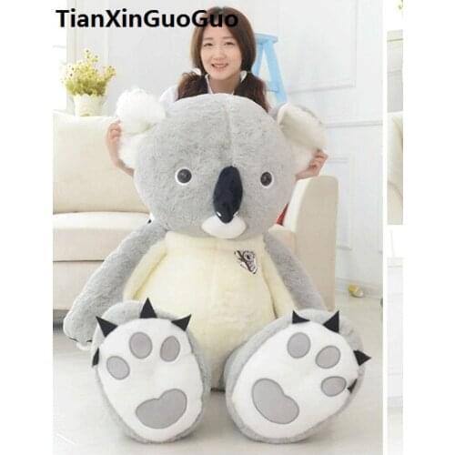 Stuffed plush toy large 140cm lovely koala soft plush toy hugging pillow birthday gift h0808