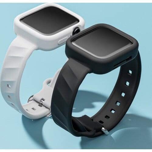New Case+Strap for Apple Watch Band 44mm 40mm 38mm 42mm Soft Silicone Watchband Bracelet for IWatch Series 6 5 4 Strap and Case