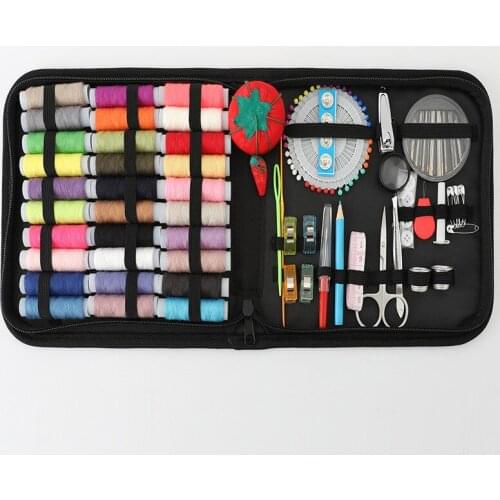 131pcs Household Sewing Tool Set Portable Multi-Function Sewing Kit Hand Needle Thread Clips Storage Box Sewing Accessories