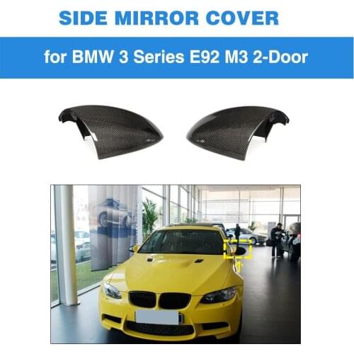 Carbon Fiber Car Rearview Mirror Cover Caps For BMW 3 Series E92 E93 M3 2006 - 2013 Replacement Side Mirror Cover Cap Shell