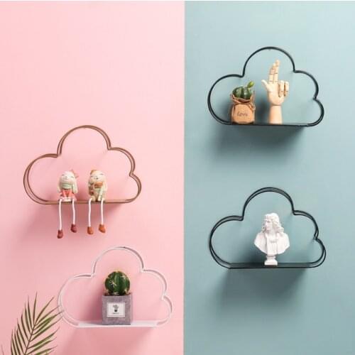 Kids Baby Room Nordic Style Hanging Storage Shelf Kids Room Stickers Baby Cloud Stickers Photograph