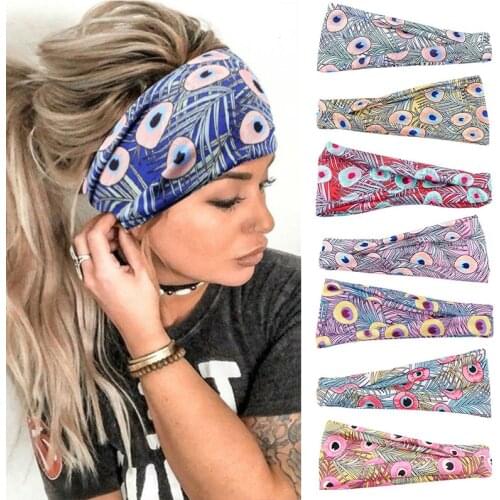 2021 New Design Fashion Women Summer Style Headbands Bohemian Girl Cross Turban Bandage Bandanas Hairbands Hair Accessories