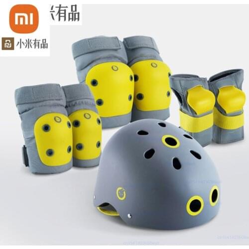 Youpin Xiaoxun Adjustable Kids Cycling Helmet Bike Sport Kneepad Elbow Knee Wrist Protective Safety Gear MTB Cycling Helmet Cap