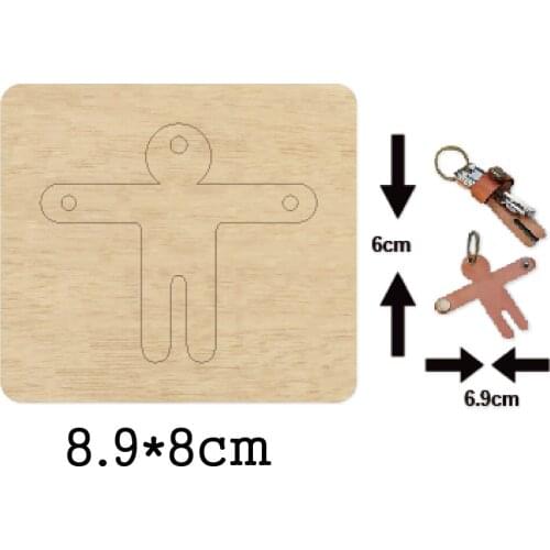 Christmas Fashion Jewelry Human Shape Wood Mold Cutting DIY keychain Bag Steel Mold Leather Bag Suitable for Die Cutting Machine
