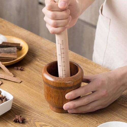 New Hot 1Pc Wood Rolling Pin with Scale Dumpling Noodles Pastry Dough Roller For Baking Cake Pastry Pizza kitchen Tools