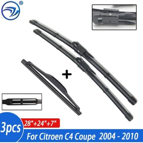 Windshield Windscreen Wiper Blades For Citroen C4 Coupe 3 Door Front Rear Window Wiper 2004 2005 2006 2007 2008 2009 2010