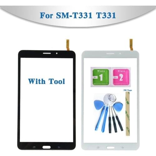 For Samsung Galaxy Tab 4 8.0 SM-T330 T330 and SM-T331 T331 Tablet Touch Screen Digitizer Sensor Front Outer Glass Lens Panel