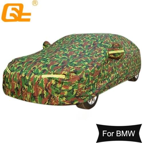 Unviversal camouflage full car covers outdoor prevent sun snow rain dust wind for bmw series for BMW 3 series 5 series X3 X5 X6