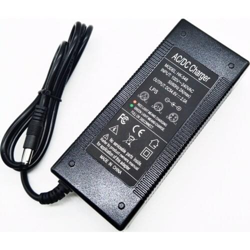 50pcs High quality 54.6V2A charger electric bike lithium battery charger for 48V 2A lithium battery pack 54.6V2A charger