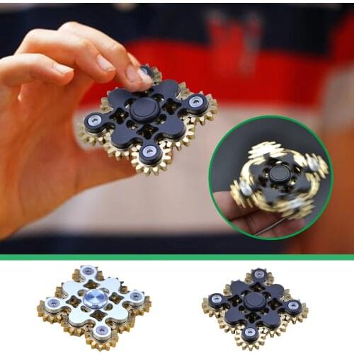 Stainless Steel Sprockets Flywheel Fingertip Gyro Sprockets Chains Metal Toy Gear Gyro Drop Ship Sproket Rotating Toys