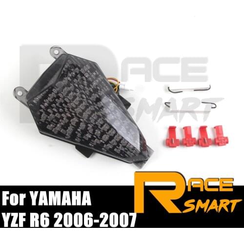 1 Set YZFR6 06-07 Motorcycle LED Turn Signals Brake Tail Light Taillight For YAMAHA YZF R6 YZF-R6 2006 2007 YZFR-6 Clear Smoke