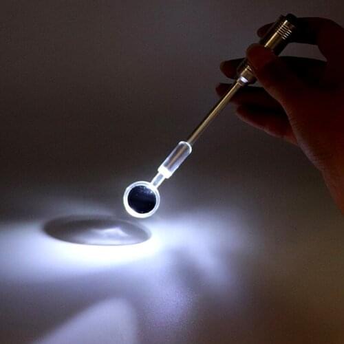 1pc Dental Mouth Mirror With LED Light Bright Durable Metal Mouth Reflector Odontoscope Reusable Health Hygiene Oral Care Tool