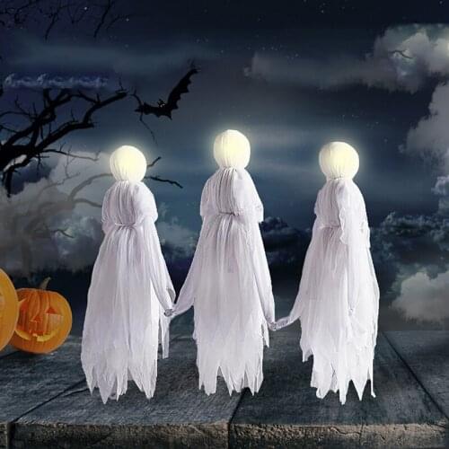1pcs Halloween Hands Ghosts Holding Ornaments Horror Decoration Light-Up Glow Haunted House Ghost Party Home Garden Accessories