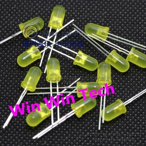 100PCS 5MM yellow LED short yellow yellow light-emitting diode (50)