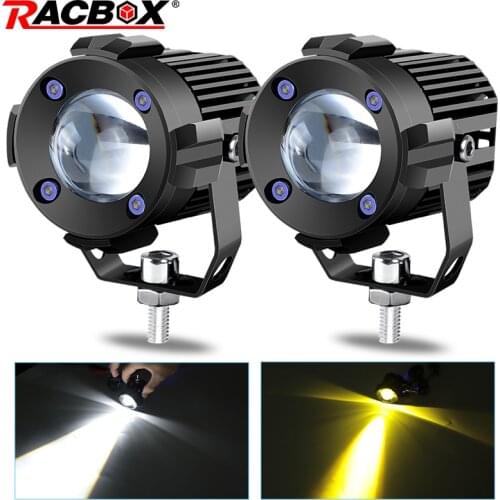 2 Pcs Motorcycle LED Headlight Worklight Spotlight Fog Light High Beam Super White 30W 3000LM For Yamaha Honda SUVs Motor