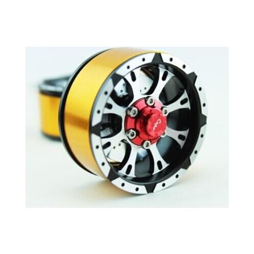 4Pcs 1/10 scale RC Rock Crawler 1.9" Beadlock Alloy Spoke Wheels/Rims RC4WD