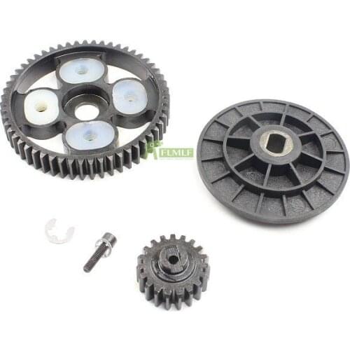 55T / 19T Metal High Speed Gear Kit 58T/16T Metal High Torque Spur Gear Set Fit for 1/5 HPI ROVAN KM BAJA 5B 5T 5SC SS