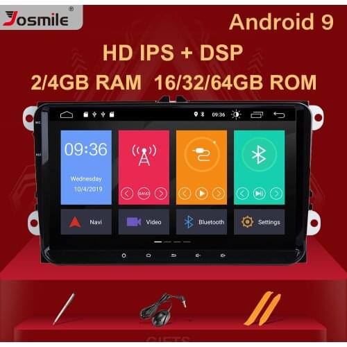 IPS Screen Android 9.0 Auto Stereo Radio GPS Car No DVD Player For koda/Octavia/Seat/CC/PASSAT Golf 5 Volkswagen RAM 2GB 4 Core