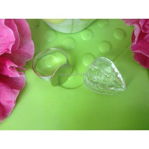 Free shipping !! 18x28mm leaf Bubble Liquid Rings,glass bubble rings,Globe Bottle Rings,glass globe rings