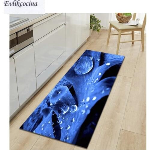Free Shipping Wet Blue Leaves Alfombra Non-Slip Absorbent Bath Mat Area Rug for Living Room Bedroom Floor Carpet Tapete Infantil