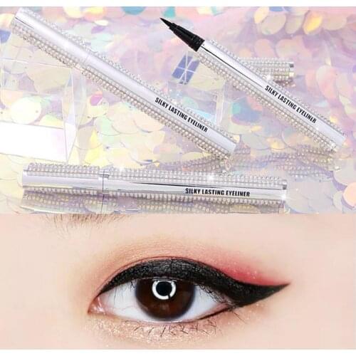 Shiny Rhinestone Silky Waterproof Non Smudge Fast Drying Eyeliner Eyelash Pencil