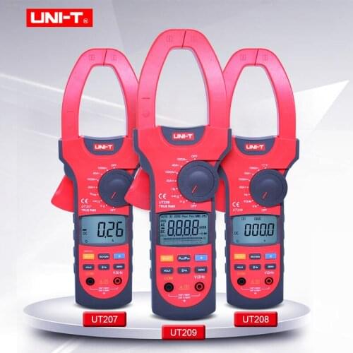 UNI-T UT207 UT208 UT209 Digital Clamp Meter AC DC Ammeter Voltmeter Resistance Frequency Tester True RMS Auto Range Multimeter