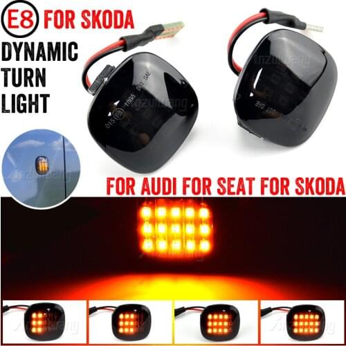 Dynamic Turn Signal Sequential Lamp Led Side Marker Light For Skoda Fabia Octavia Superb Roomster For SEAT Cordoba Ibiza Toledo